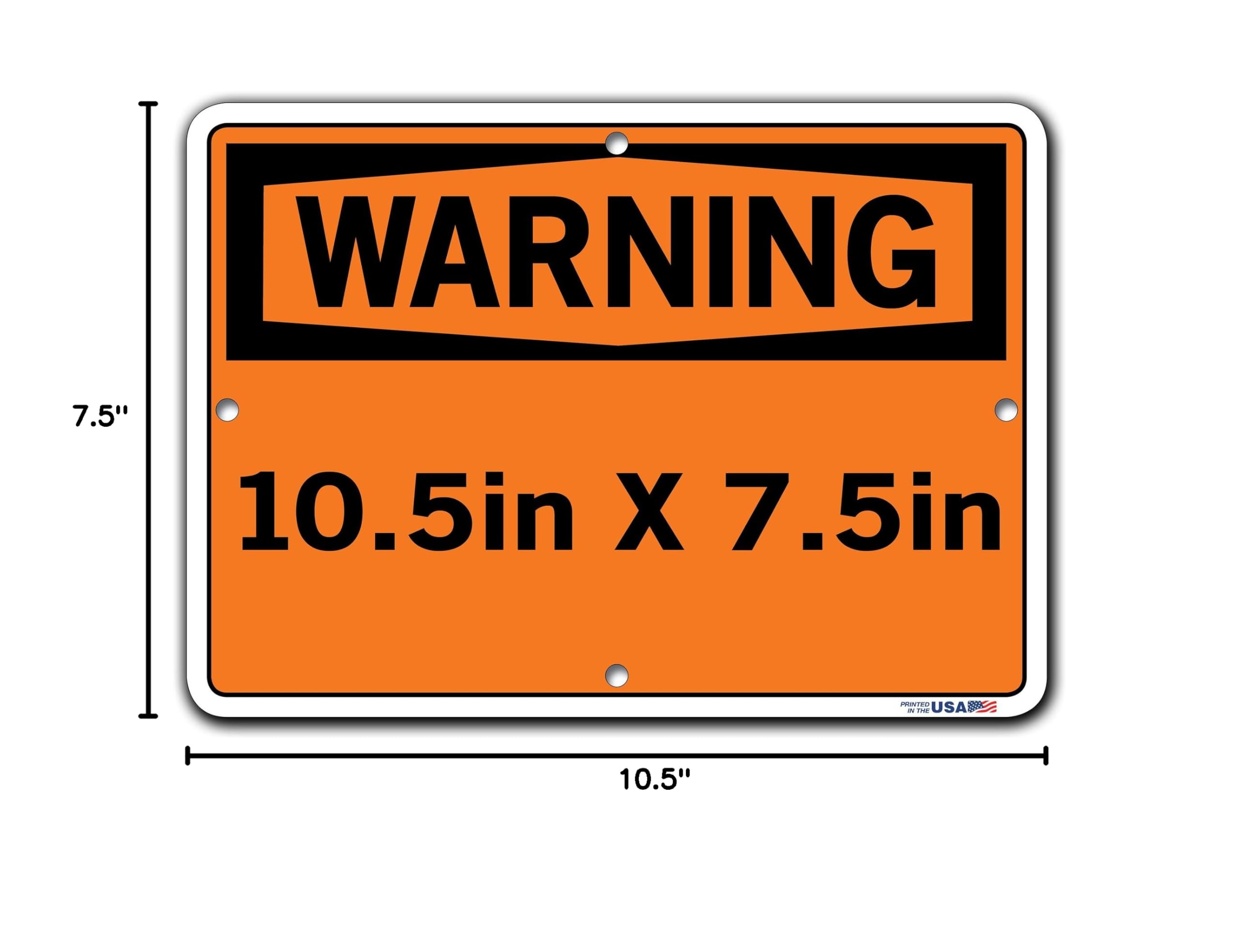 Vestil SI-W-33-A-AL-063-S Propane Warning Sign - Aluminum Safety Sign for Gas Tanks & Cylinders - 0.063