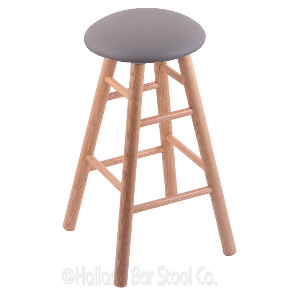 Allante Medium Grey Seat Oak Counter Stool - Natural Finish Bar Stool for Kitchen Island, Breakfast Nook & Home Decor