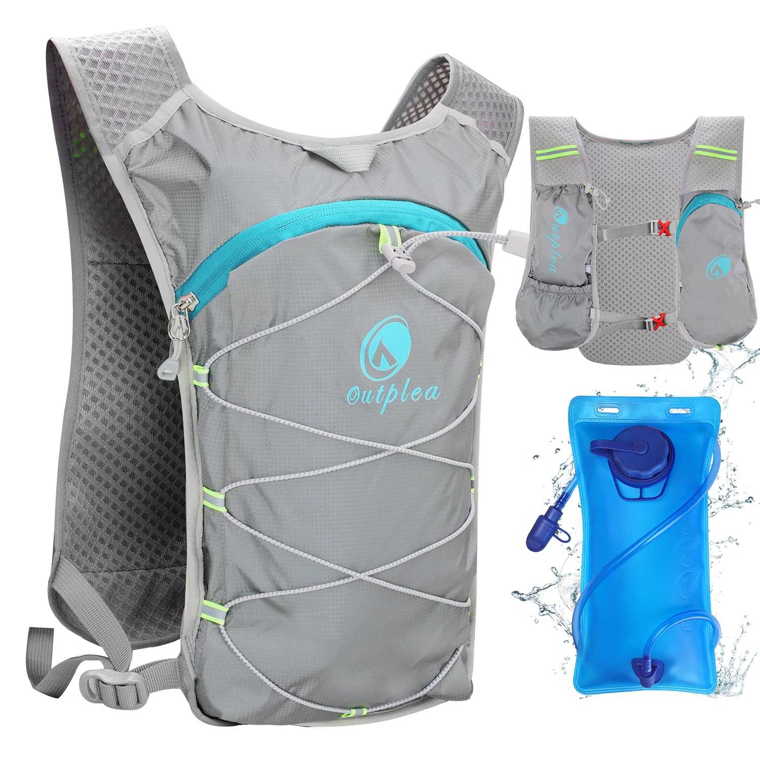 2L Hydration Backpack - Lightweight Water Vest for Running, Hiking, Camping & Biking | Unisex Hydropack with Removable Bladder | Perfect for Outdoor Adventures, Marathons & Festivals