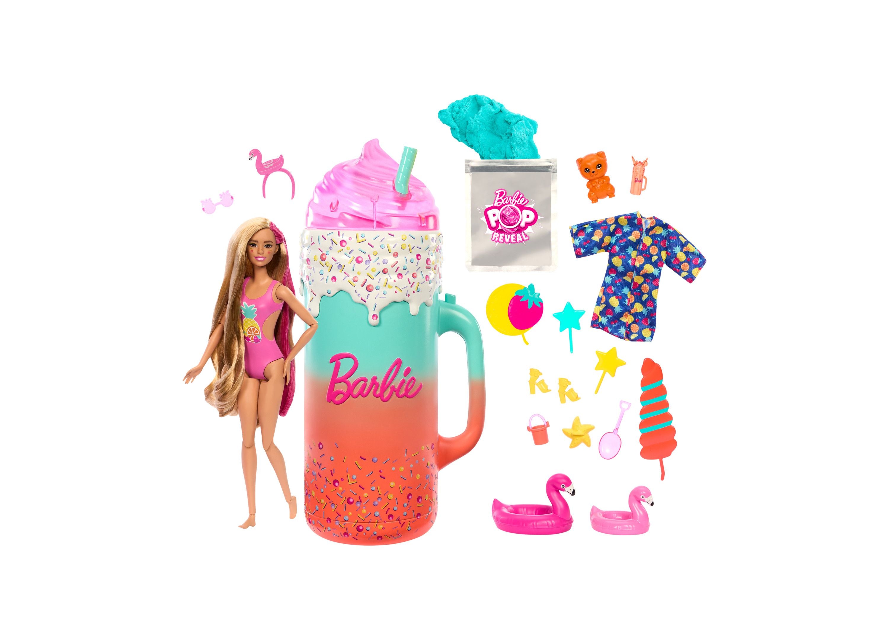 Barbie Pop Reveal Rise and Surprise Doll Set with Blonde Hair - Perfect for Birthday Gifts & Surprise Party Fun