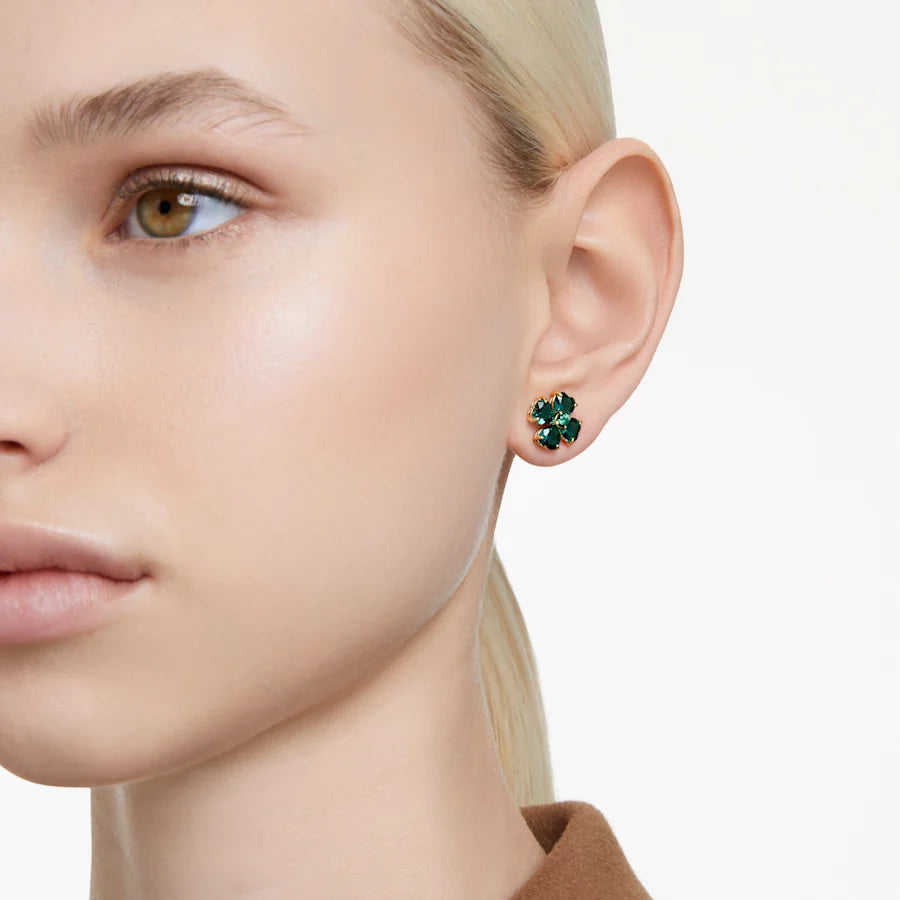 Idyllia Stud Earrings for Women - Minimalist Gold Plated Cubic Zirconia Earrings - Perfect for Everyday Wear, Office, Date Night & Special Occasions