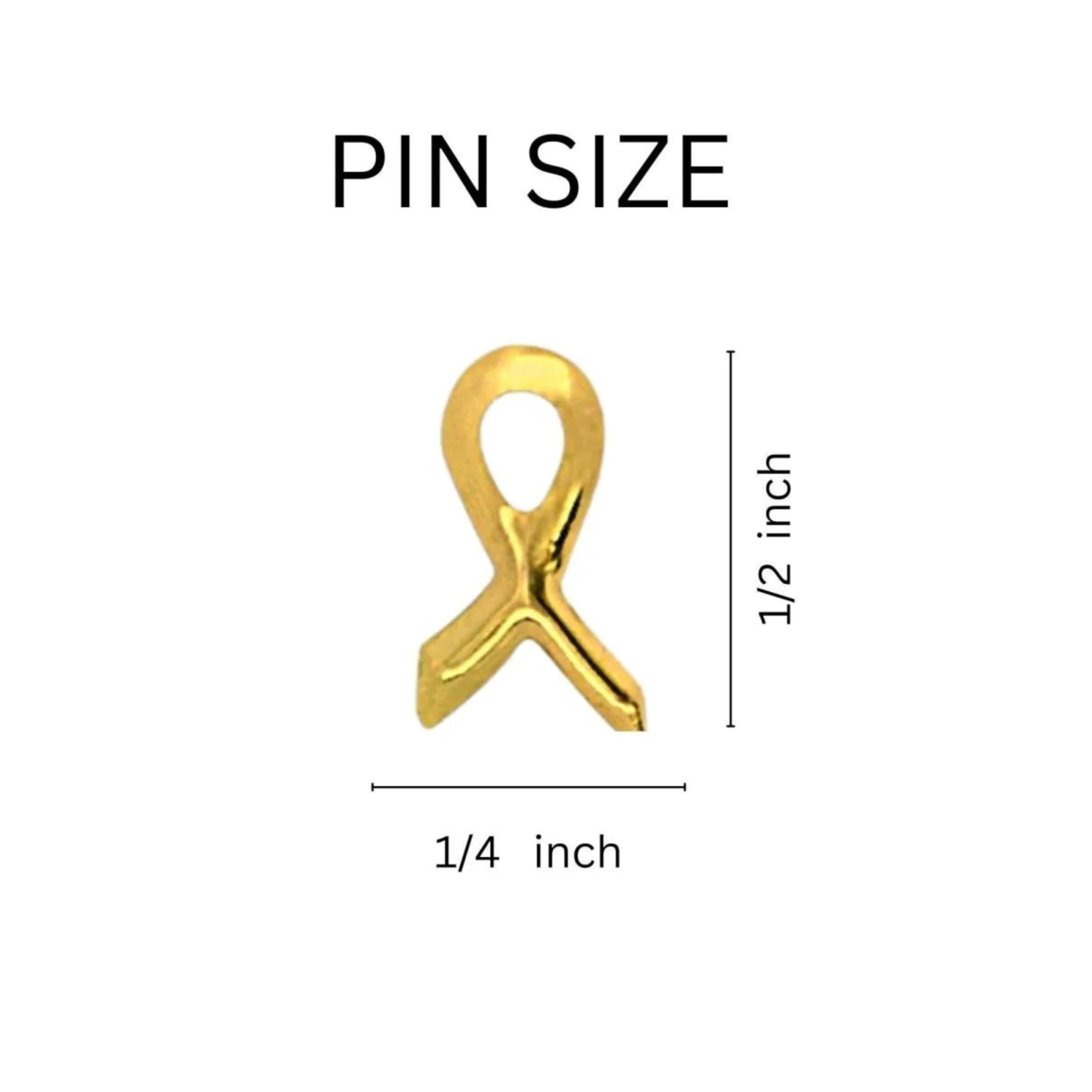 **Wholesale Childhood Cancer Awareness Pins - Gold Ribbon & Butterfly Pins for Support Groups, Events, Gifts & Fundraising - Ideal for Charity Drives, School Campaigns & Awareness Events**