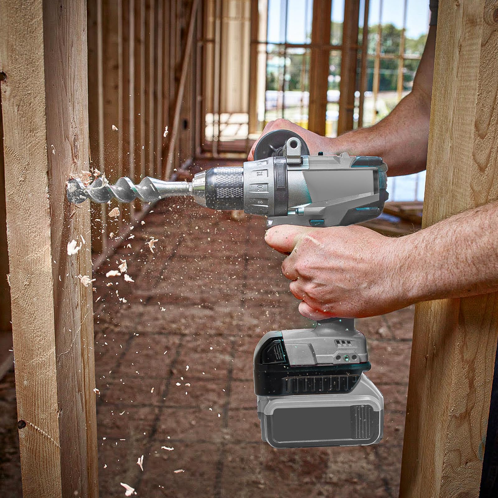 DeWalt to Milwaukee Battery Adapter - Convert DeWalt 18V/20V Lithium Battery to Milwaukee M18 Power Tool (Tool-Free Installation) - Perfect for Drills, Saws, and Cordless Power Tools