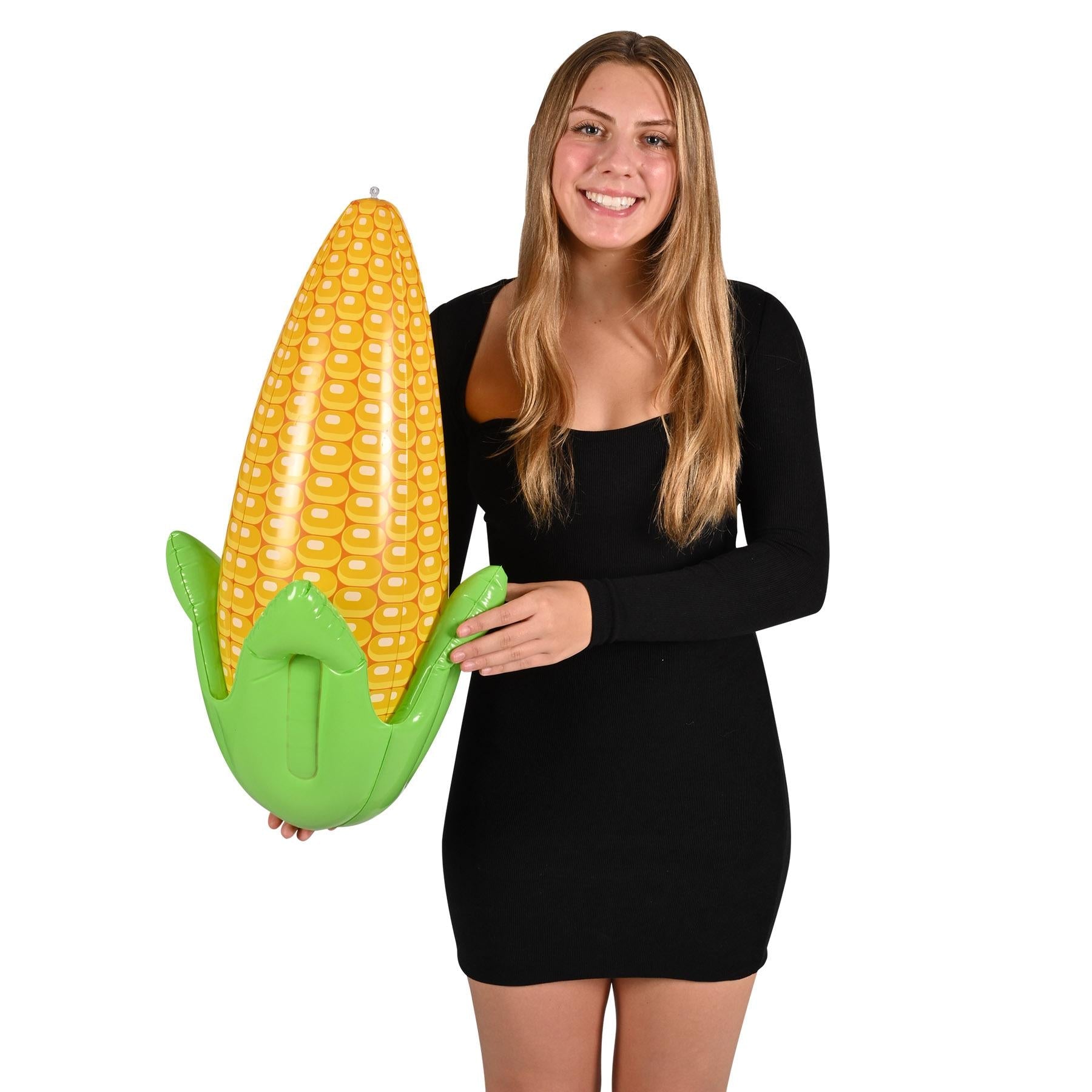 12 Pack Beistle Inflatable Corn Cob Decorations - Fun Thanksgiving Party Supplies for Home, Yard & Outdoor Decor