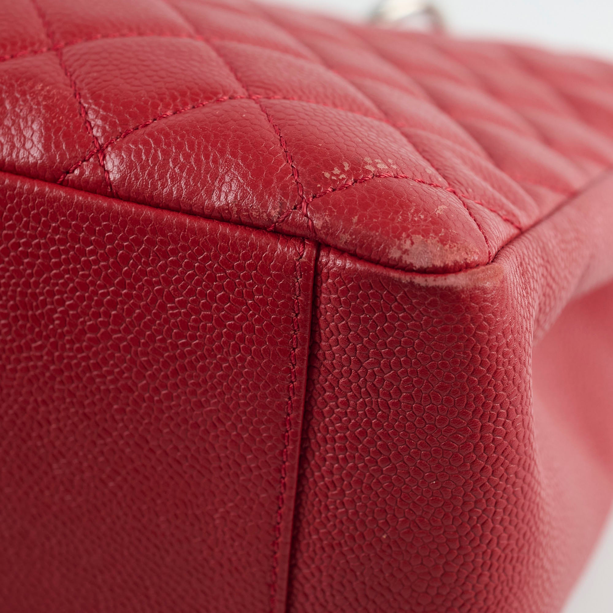 Chanel Caviar Leather Grand Shopping Tote GST Handbag - Red Luxury Designer Tote Bag for Women | Perfect for Work, Travel & Everyday Use