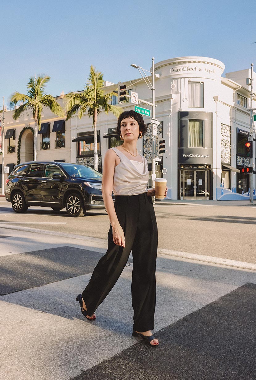 Alanis Women's Black Pants - Stylish & Comfortable for Work, Travel & Casual Wear