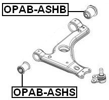 Febest OPAB-ASHS Front Arm Bushing - Replacement for OEM 352364 - Durable Suspension Part for Smooth Ride & Vehicle Stability - Perfect for Off-Roading, Daily Commuting & Performance Upgrades