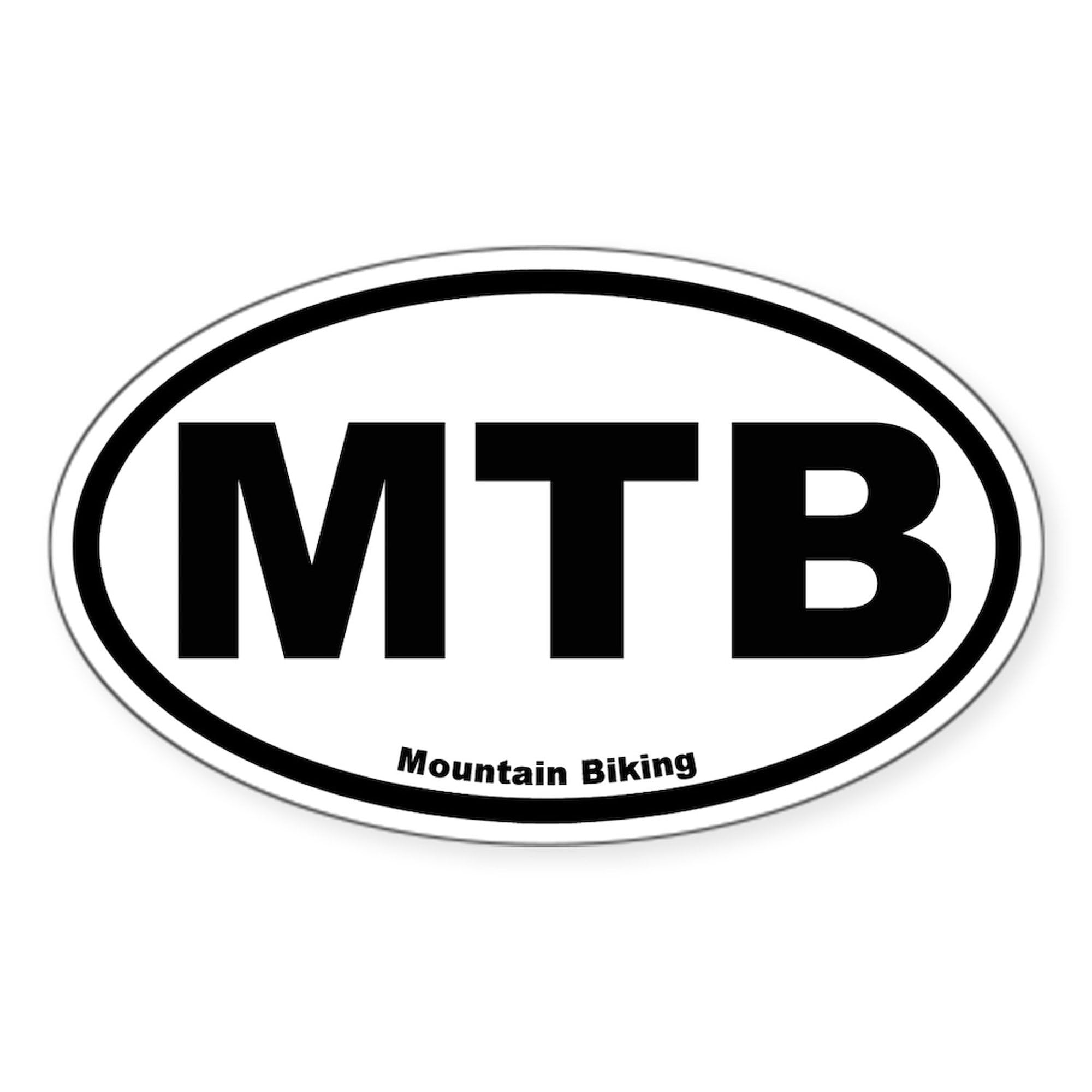MTB Mountain Biking Oval Sticker - Durable Vinyl Decal for Cars, Laptops & Bumpers - Perfect for Cycling Enthusiasts & Outdoor Adventures