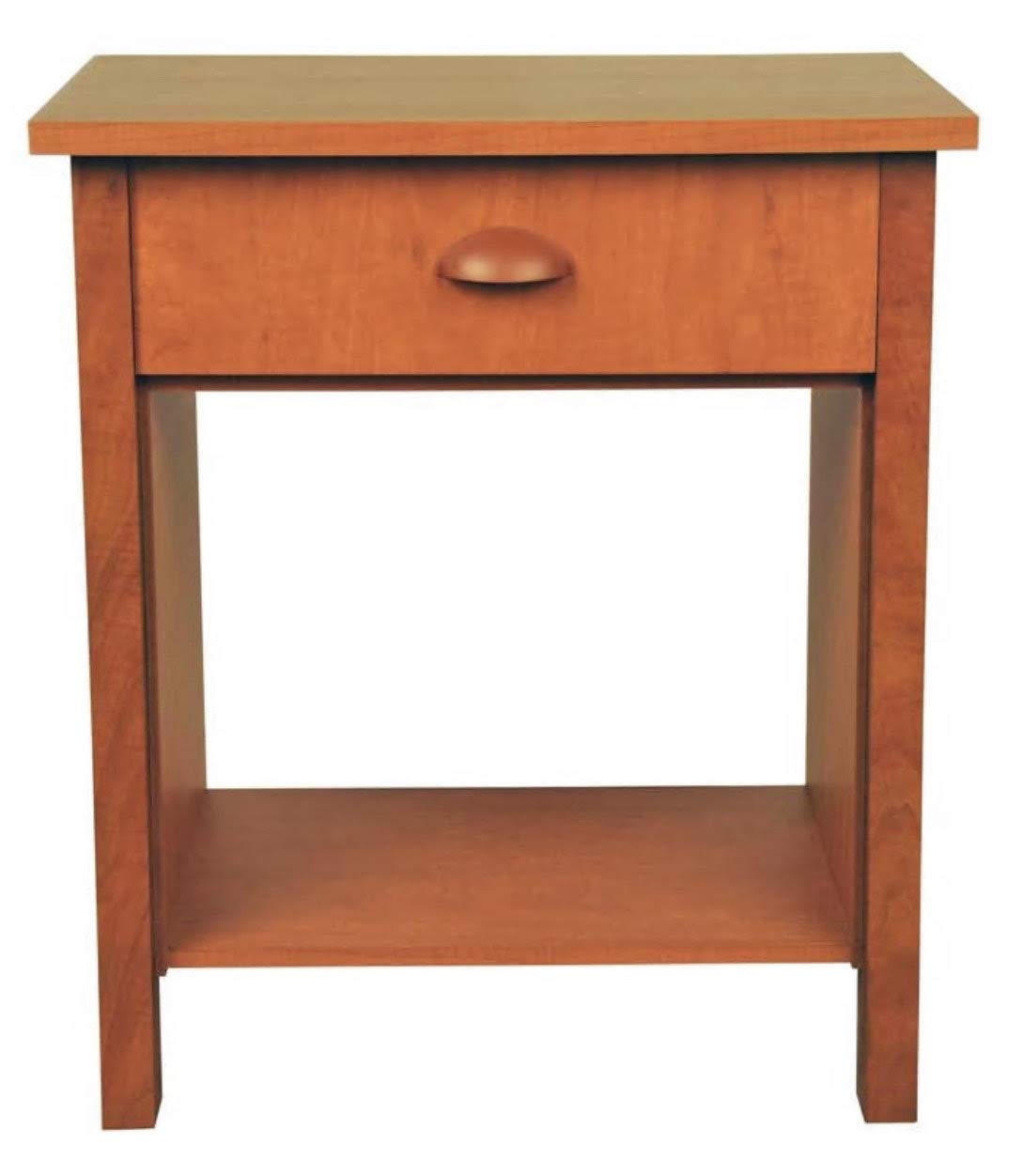 Modern Cherry Wood Night Stand - Stylish Bedside Table with Drawer for Bedroom Decor, Perfect for Small Spaces & Apartment Living