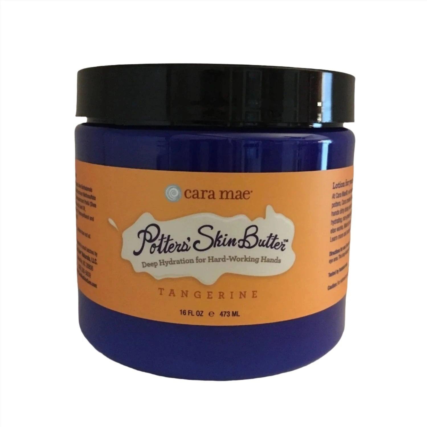Cara Mae Tangerine Potters' Skin Butter - Ultra Moisturizing Hand Cream for Dry Skin | Perfect for Artists, Potters & Crafters | All-Natural Hydration for Cracked Hands
