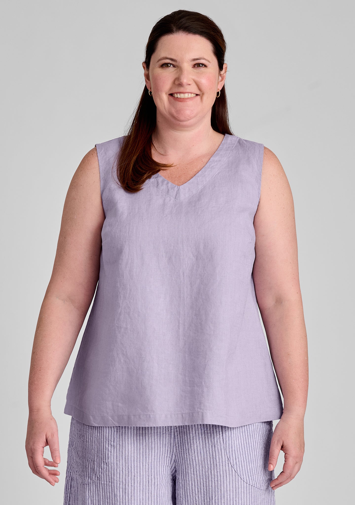 Gem Tank Linen Tank Top for Women - Breathable Summer Casual Wear, Perfect for Beach, Yoga & Everyday Outfits