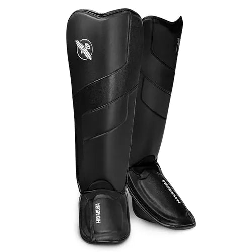 Hayabusa T3 Full Back Shin Guards - MMA, Muay Thai & Kickboxing Protective Gear for Training & Competition