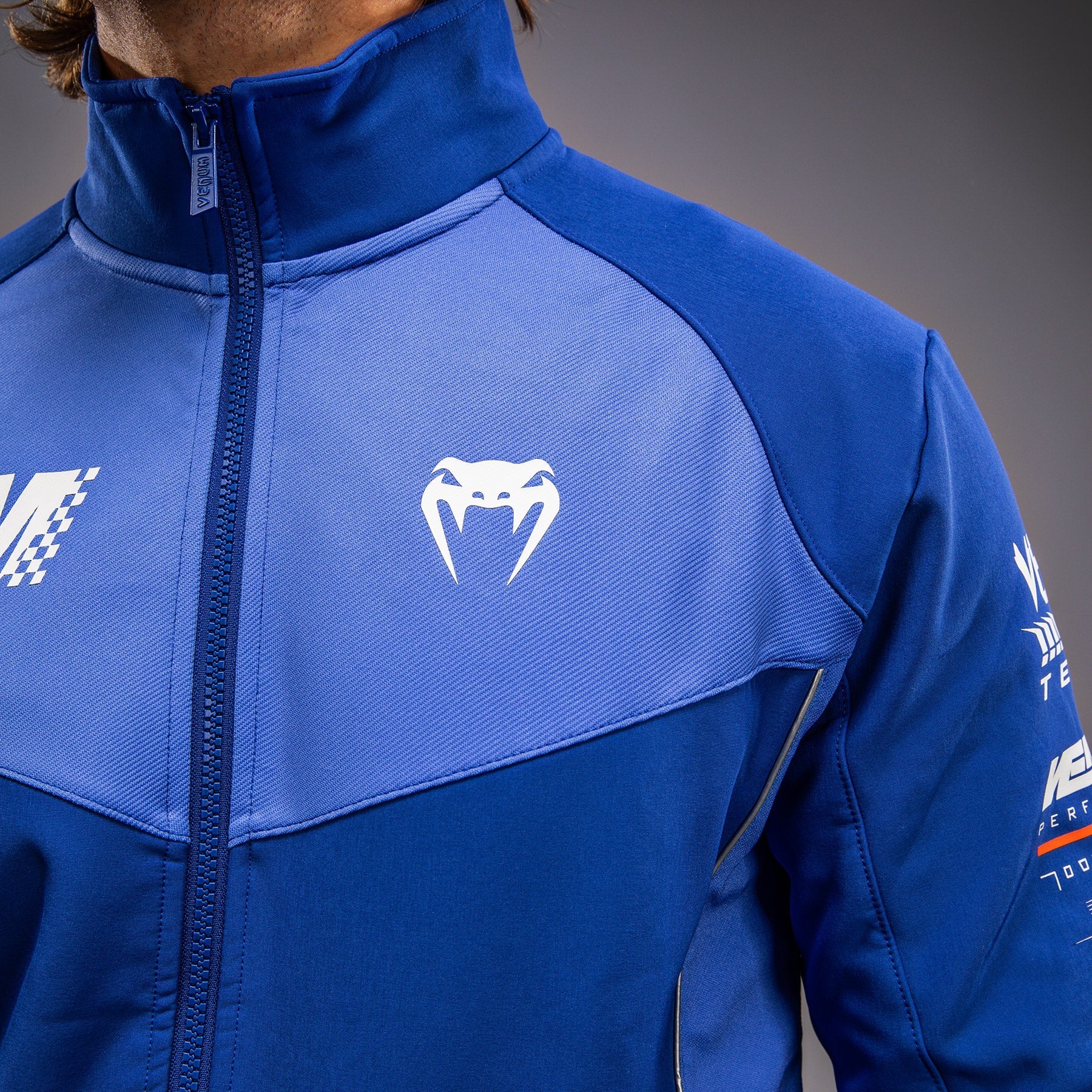 Venum Motorsport Softshell Jacket - Royal Blue | Lightweight Windproof & Water-Resistant Men's Training Jacket for Running, Cycling & Outdoor Sports