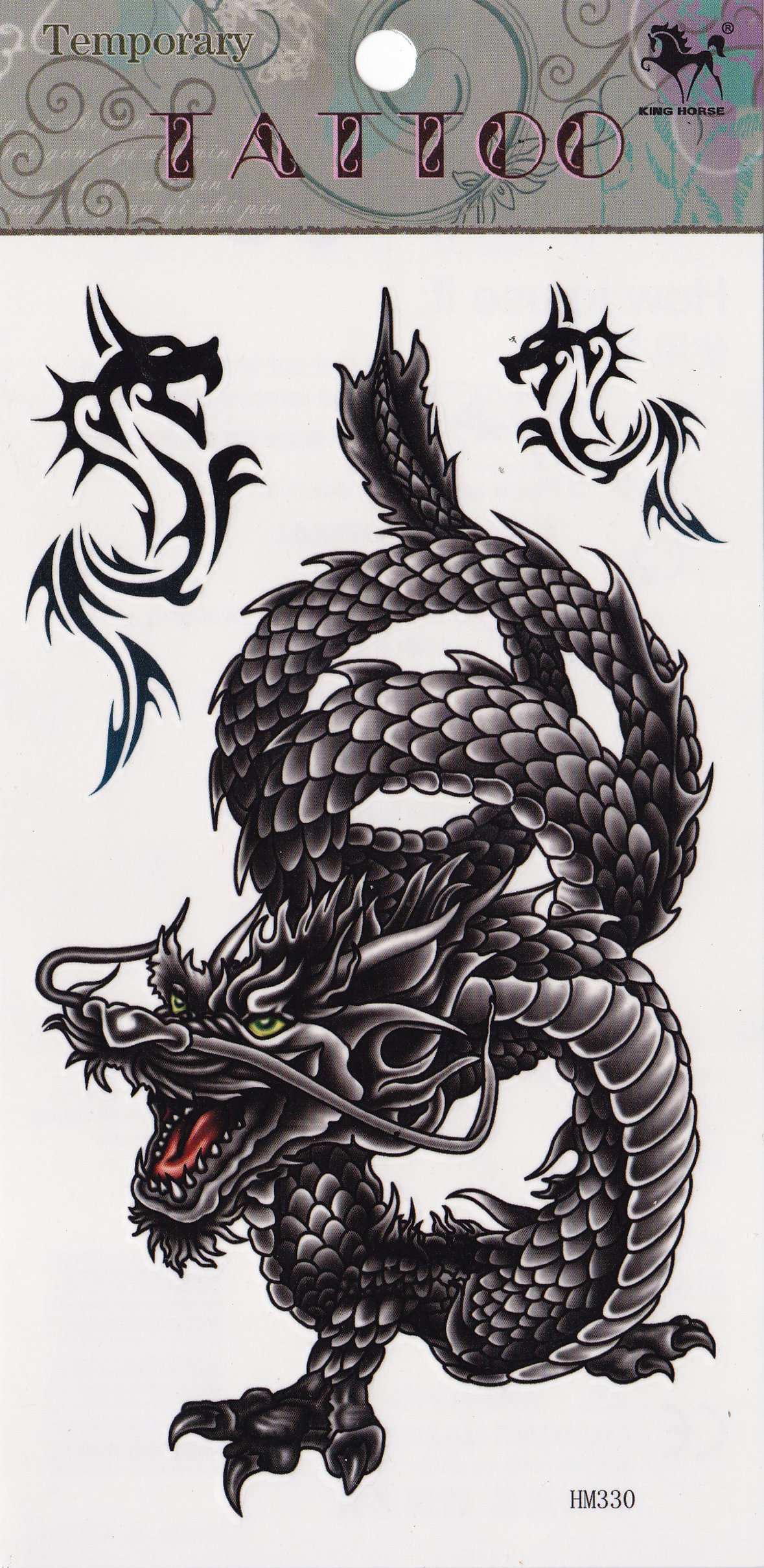 Temporary Dragon Tattoos - Waterproof Fake Tattoos for Adults & Kids - Perfect for Halloween, Cosplay, Parties & Festivals