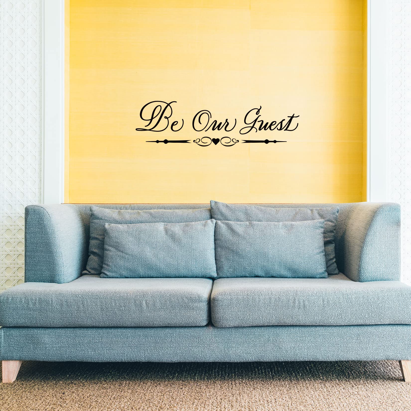 Be Our Guest Wall Decal - Premium Vinyl Sticker for Doors, Living Room & Guest Room Decor - Perfect for Home, Nursery, and Party Decorations