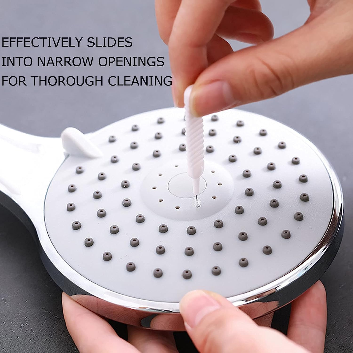 Hoppokart 20Pcs Reusable Shower Head Cleaning Brush Kit - Multi-Functional Nozzle Cleaner for Shower Holes & Small Gaps - Perfect for Bathroom, Kitchen & Hard-to-Reach Areas Cleaning