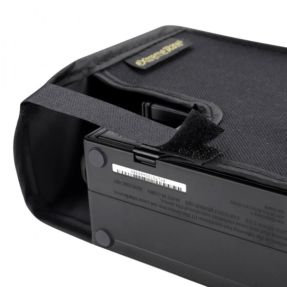 eXtremeRate Black Nylon Dust Cover for Nintendo Switch Dock - Soft Lining Protective Sleeve with Anti-Scratch & Waterproof Design (NSPJ0614) - Perfect for Home, Office, and Travel Use