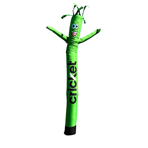 8ft Tall Green Cricket Wireless Inflatable Tube Man - Air Powered Dancing Waving Puppet with 6ft Dancer & Blower Motor - Perfect for Car Dealerships, Grand Openings, Sports Events & Outdoor Advertising