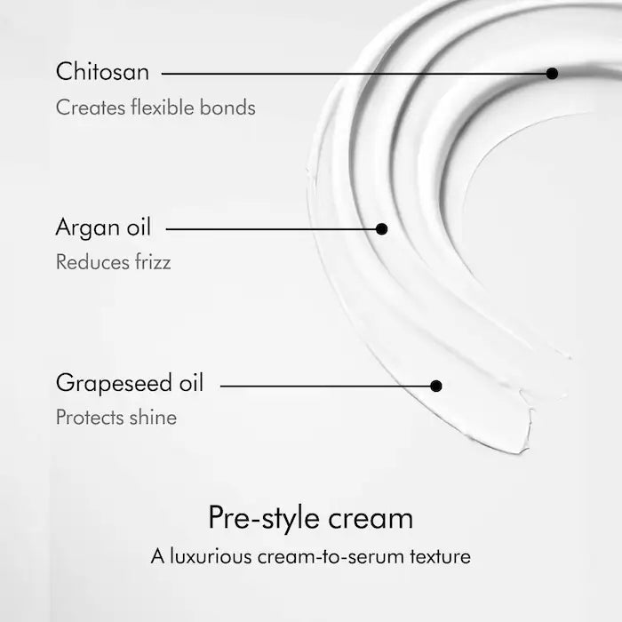 Chitosan Pre-Styling Hair Cream for Flexible Hold - Dyson Airwrap & Hair Dryer Compatible - Perfect for Smoothing, Volumizing & Heat Protection