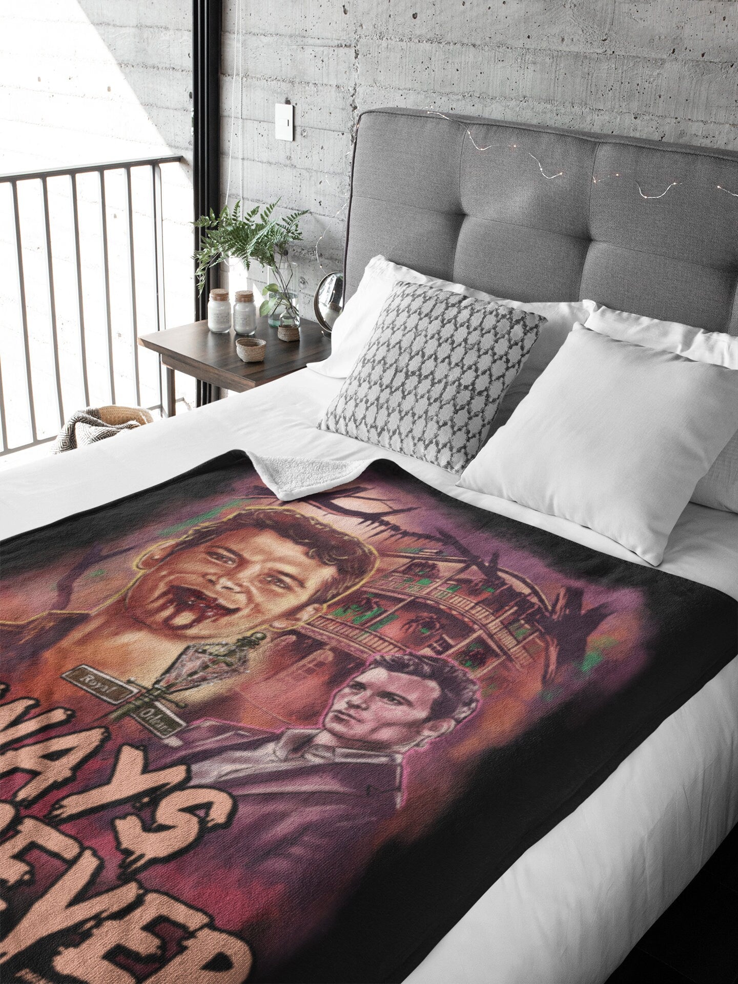 The Originals TV Show Merchandise - Klaus Mikaelson & Elijah Mikaelson Fleece Blanket - Soft & Cozy TVD Fan Gift for Home, Office, or Outdoor Use