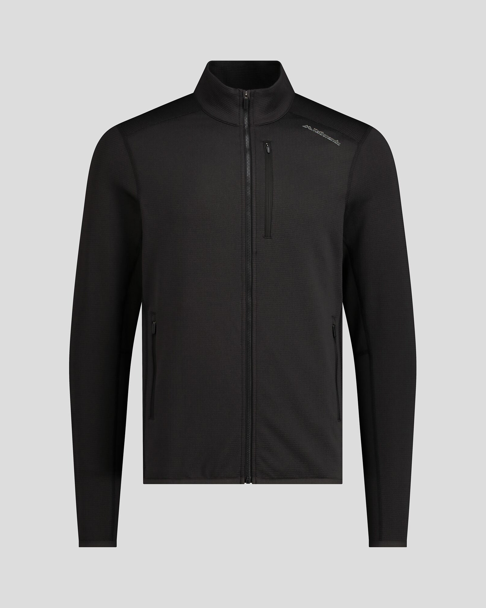 Men's Seeker Fleece Jacket - Lightweight Warm Winter Coat, Water-Resistant Outdoor Jacket for Hiking, Camping & Casual Wear (Black Stingray)