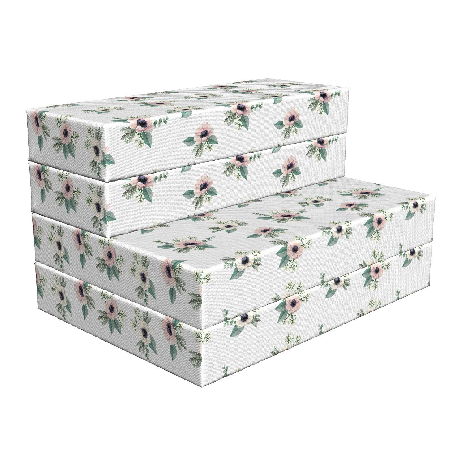 Ambesonne Floral Foldable Mattress - Anemone Flower Paintings Design, 74.8