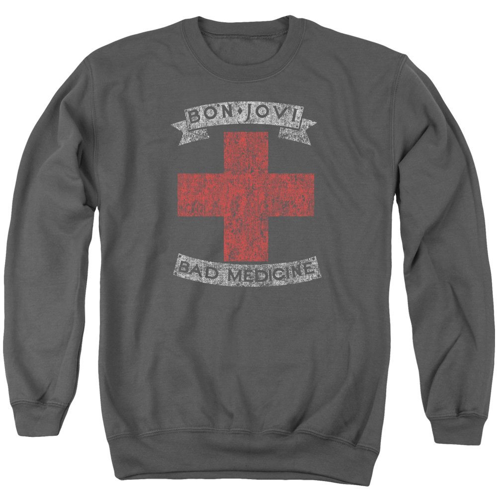 Bon Jovi Bad Medicine Unisex Crewneck Sweatshirt - Vintage Rock Band Tee for Men & Women | Perfect for Concerts, Gifts & Casual Wear