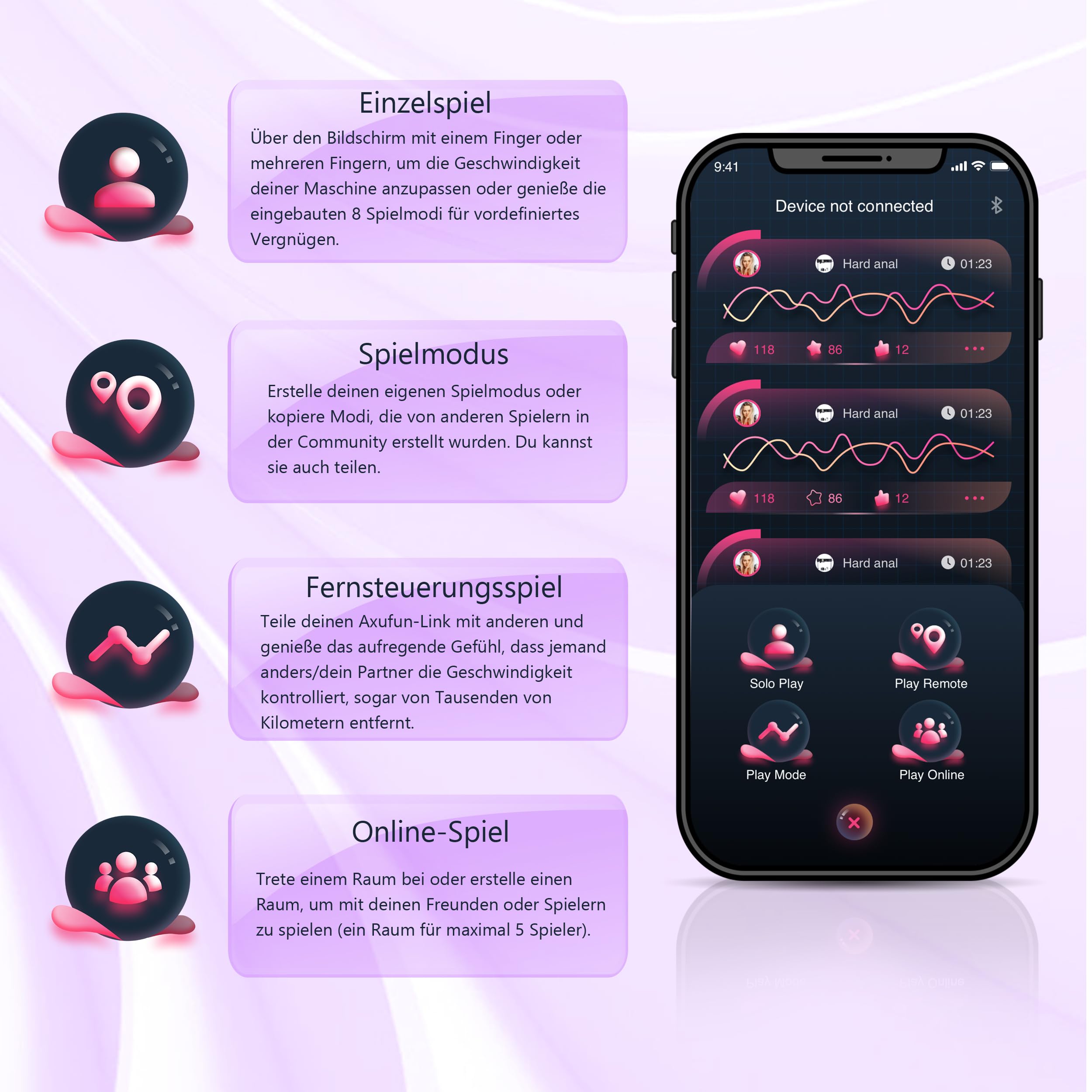 App-Controlled Sex Machine for Couples - 9 Accessories & Realistic Dildo with 3XLR Connector - Perfect for Long-Distance Play and Adult Toy Collection Enhancement
