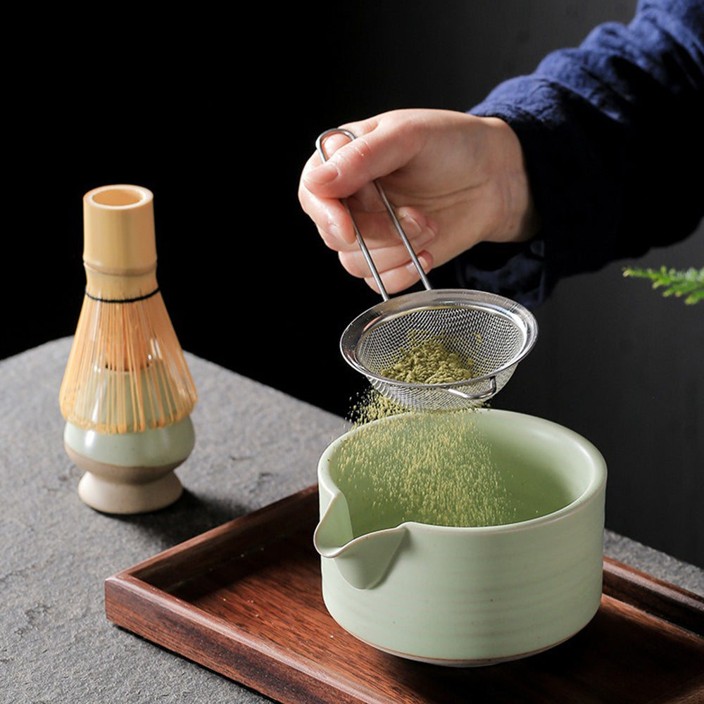 Premium Japanese Ruyao Matcha Green Tea Set - Authentic Ceremonial Grade Matcha Powder & Handcrafted Tea Bowl - Perfect for Tea Ceremonies, Meditation & Relaxation