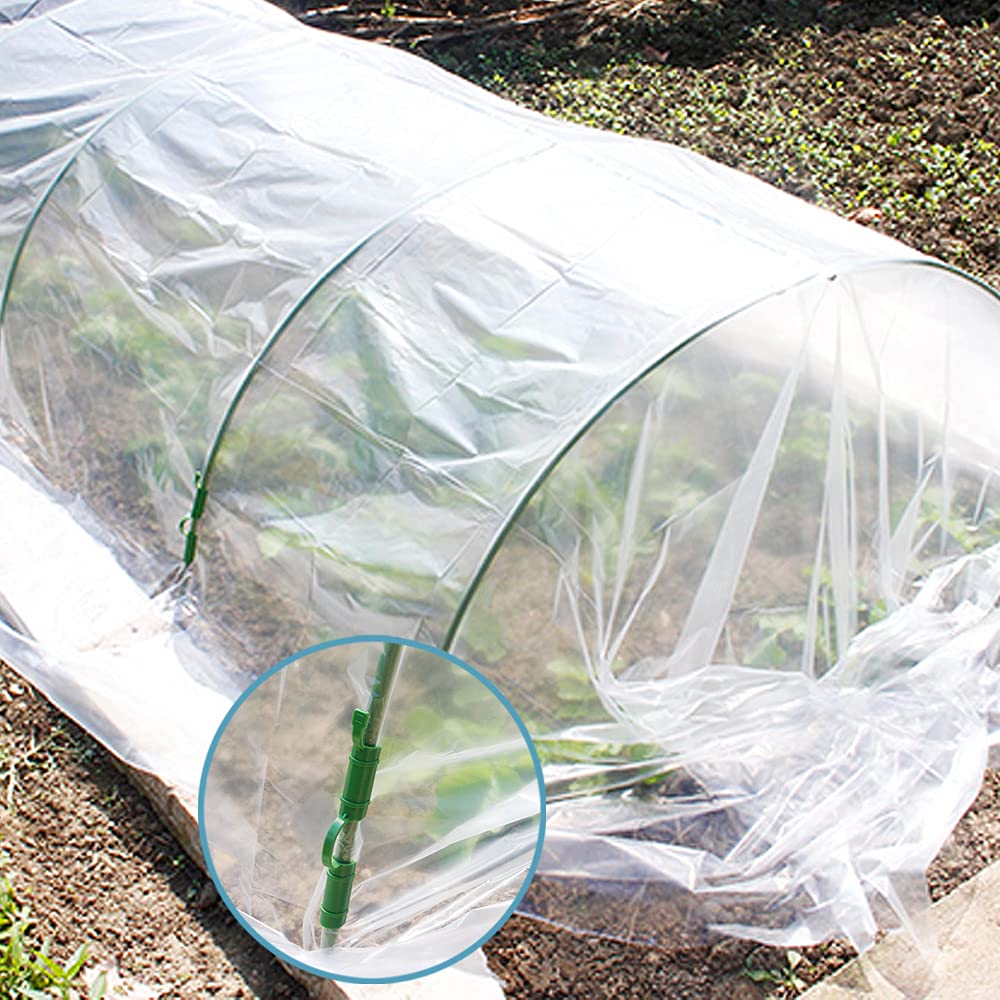 6 Mil Clear Greenhouse Plastic Film Sheeting Cover - 25' x 40' UV Resistant Polyethylene Film for Greenhouses, Hoop Houses & Farms - Durable 4-Year Protection for Plants, Vegetables & Gardening - Perfect for Season Extension, Frost Protection & Hydroponic Growing