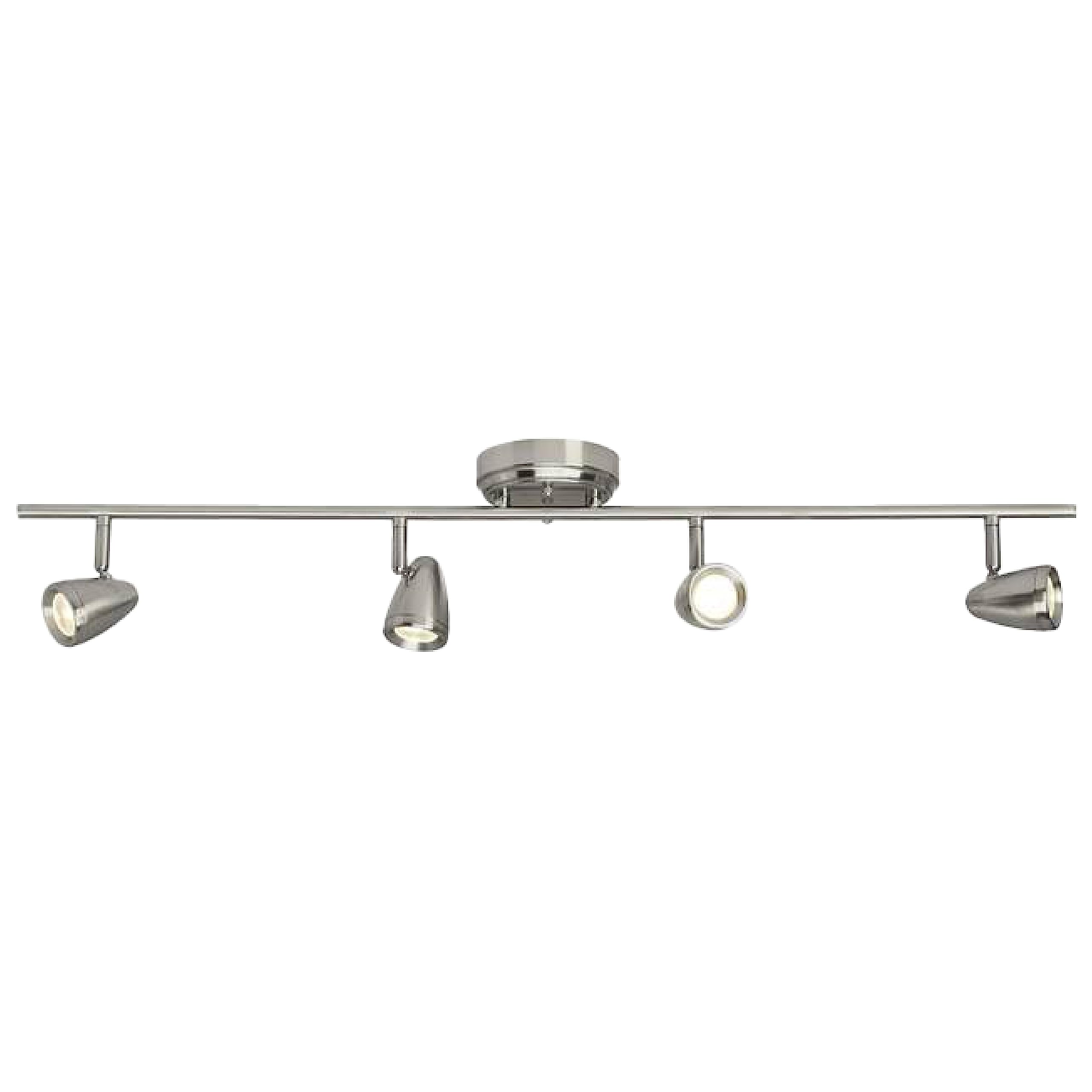 Sea Gull Generation Lighting 4-Light Talida LED Ceiling Track Lights Brushed Nickel 2637204S-962 | Modern Adjustable Ceiling Light Fixture for Living Room, Dining Room, Kitchen & Bedroom Lighting | Energy Efficient LED Bulbs | Perfect for Home, Office & Restaurant Lighting