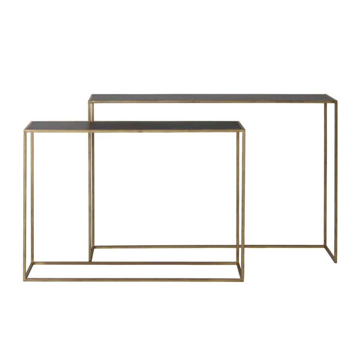 Boca Console Table - Black & Gold Finish - Elegant Entryway & Living Room Furniture for Home Decor