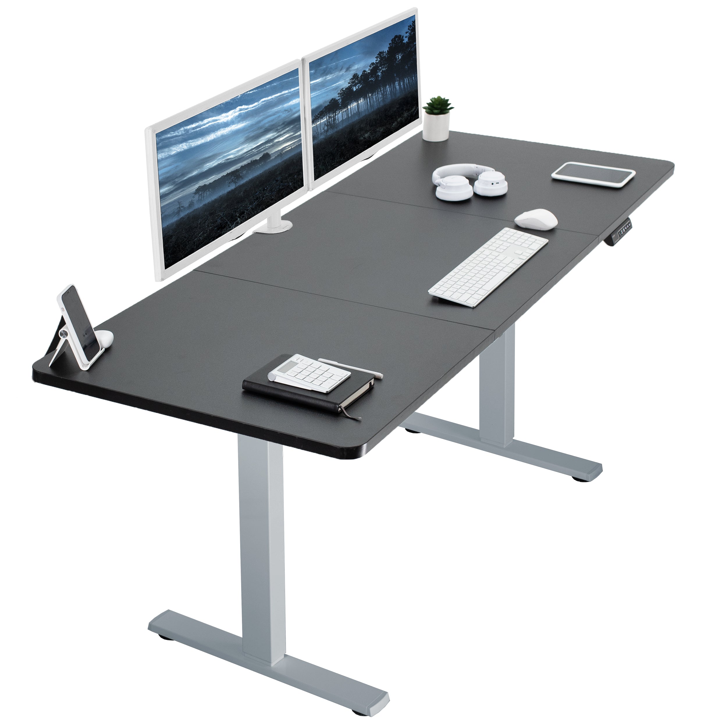 1B Split Top Series Single Motor Electric Standing Desk with Push Button Memory Controller - Perfect for Home Office, Gaming & Study Workspace