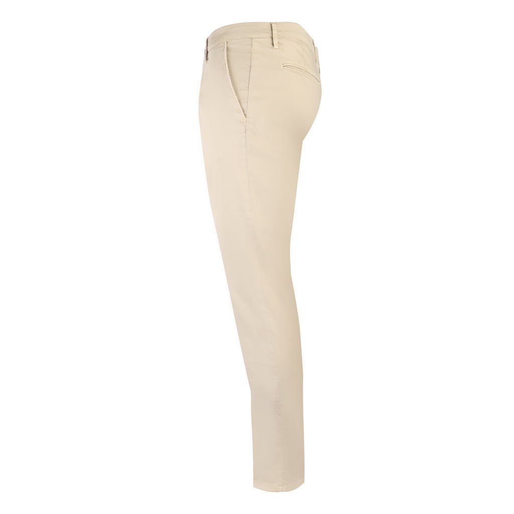 FRADI Stretch Chino Pants for Men - Comfortable Satin Cotton Blend, Beige Color - Perfect for Office, Casual Wear & Travel