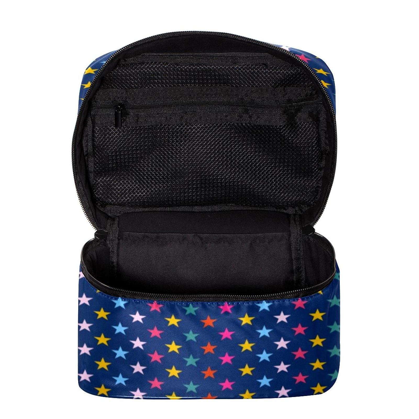 Colorful Stars Cosmetic Bag - Large Travel Makeup Organizer for Women | Perfect for Vacation & Daily Use