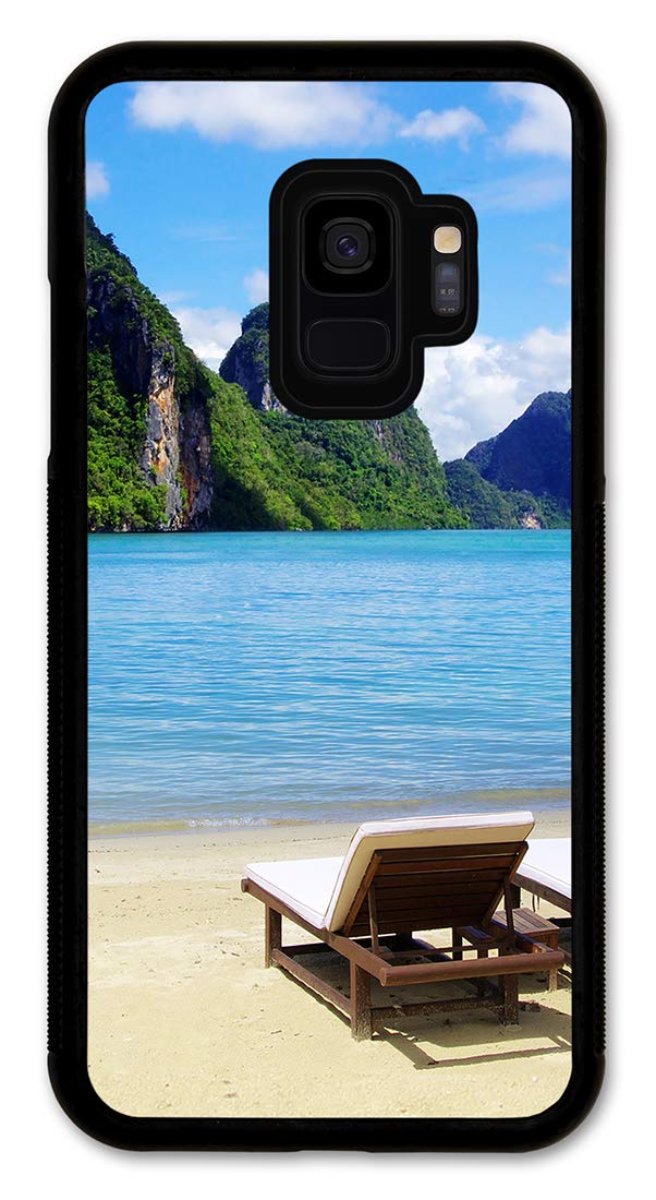 Slim Fit Samsung Galaxy S9 Phone Case - Durable Protective Cover with Beach Lounge Chairs Design - Multi-Colored Options for Style & Protection - Perfect for Travel, Vacation, and Outdoor Activities