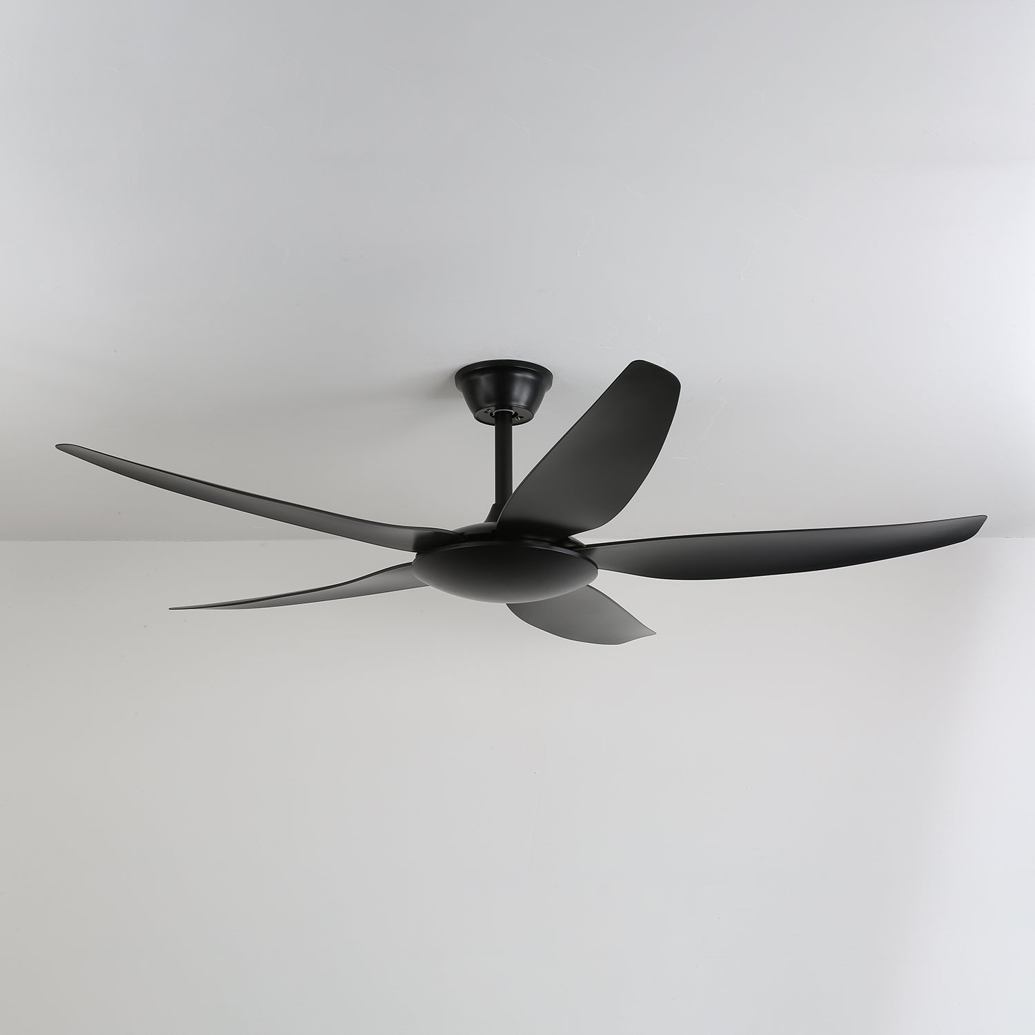 Aeron Noir Ceiling Fan with Remote Control - 52 Inch Modern Black Ceiling Fan with LED Light - Quiet Reversible Motor for Bedroom, Living Room, Kitchen, and Outdoor Patio