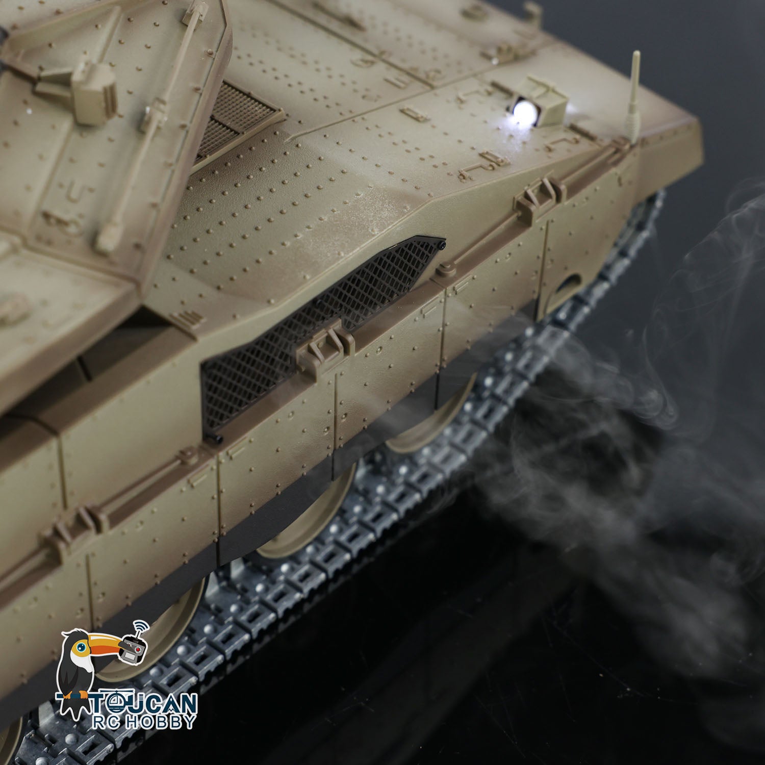 1:16 Scale RC Military Battle Tank - Heng Long IDF Merkava MK IV 3958 Upgraded Edition with Metal Gearbox & Tracks | Remote Control Model Tank for Collectors & Battle Simulation | Perfect for Outdoor Play, Military Enthusiasts & Display