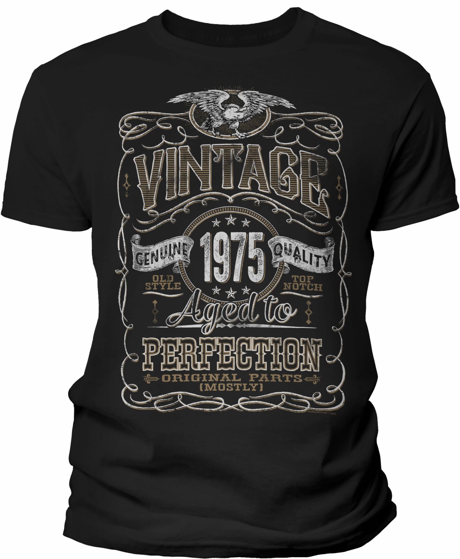 Vintage 1975 Aged to Perfection 50th Birthday Gift T-Shirt for Men - Perfect 50th Birthday Party Outfit & Funny Milestone Celebration Apparel