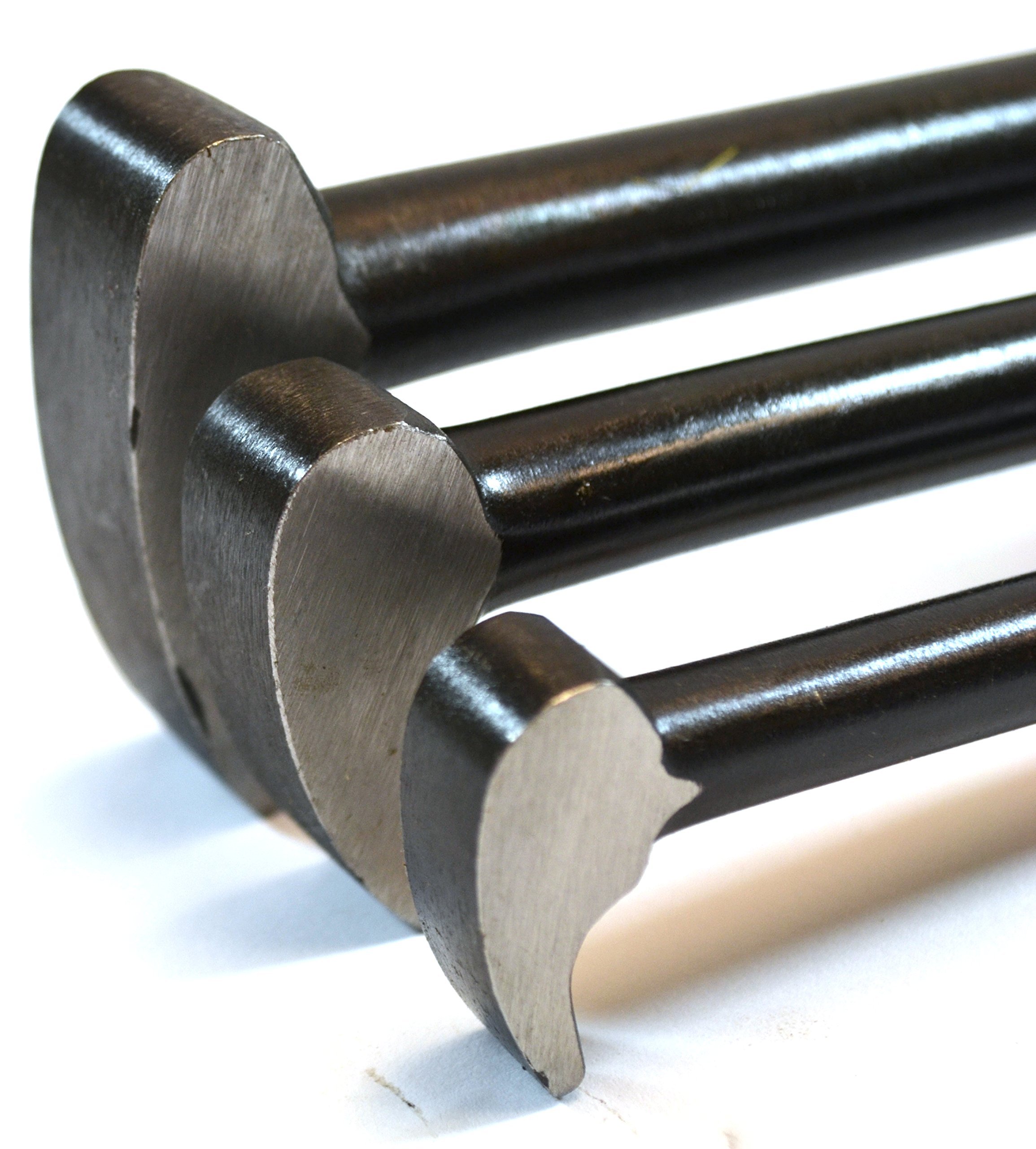 Groz 33155 3-Piece Pry Bar Set - Heavy Duty Demolition Tools for Woodworking, Construction & Home Renovation Projects