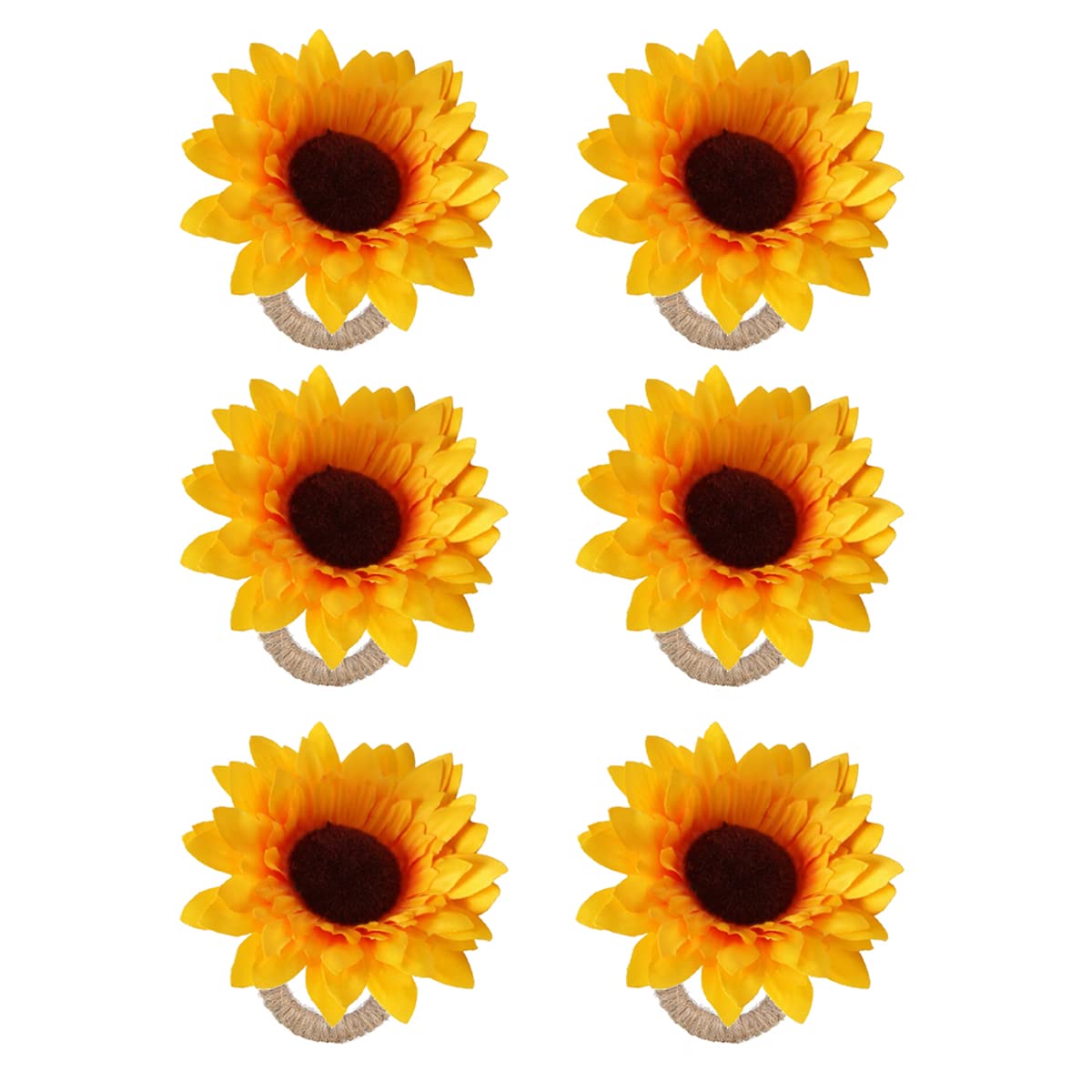 XINSHUN Set of 6 Floral Napkin Rings - Handcrafted Vine & Rose Design Napkin Holders for Spring Table Decor | Perfect for Weddings, Dinner Parties & Holiday Table Settings