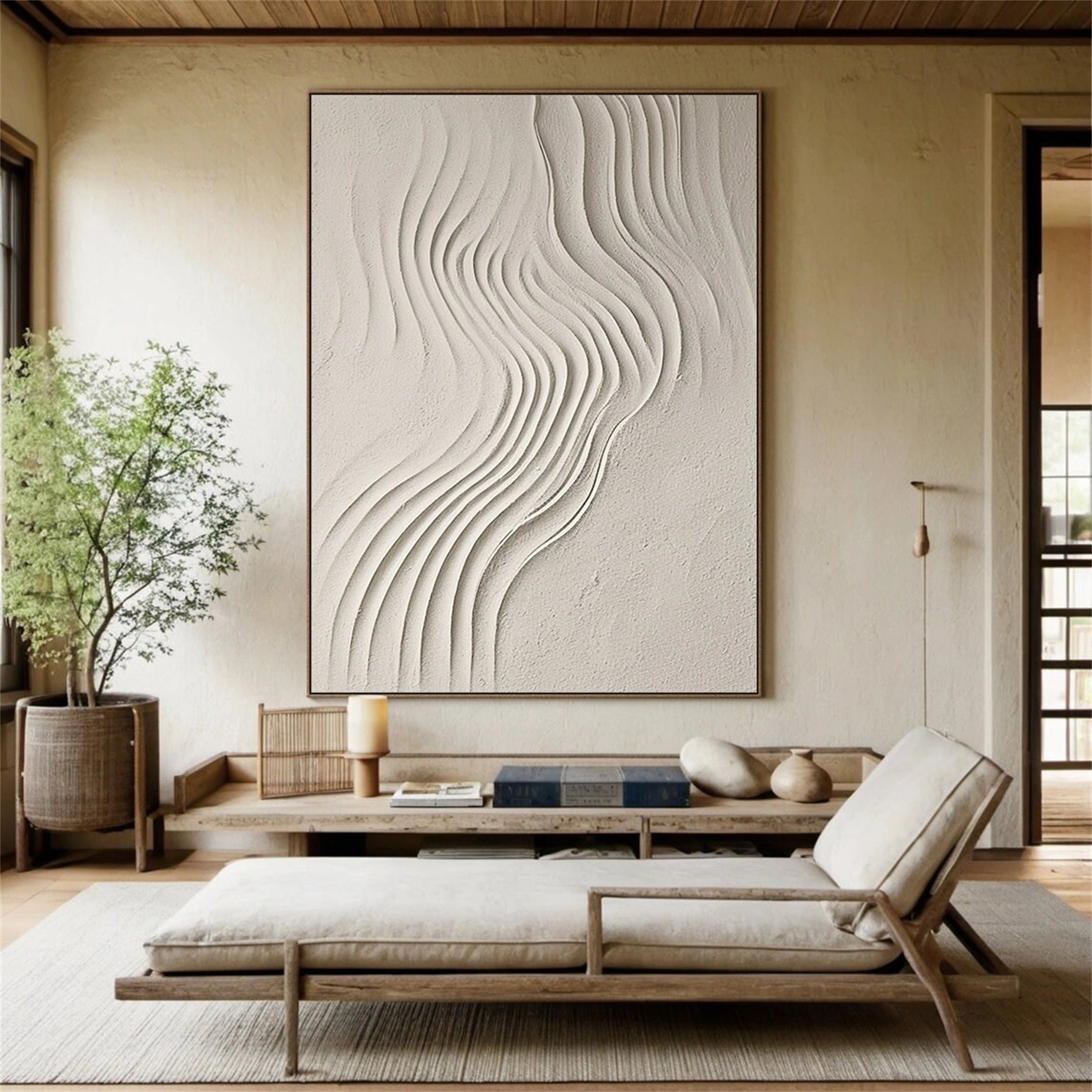Beige & Brown Abstract Wall Art Print #BB090 - Modern Home Decor for Living Room, Bedroom & Office