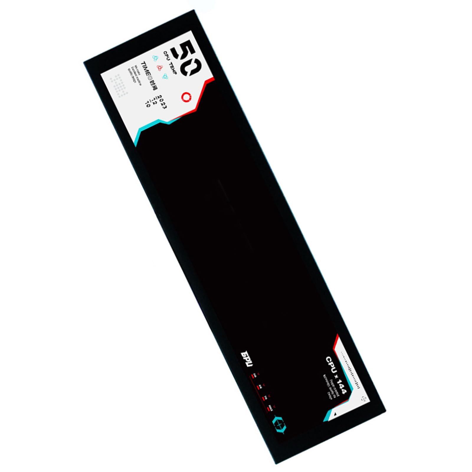 FOLODA 8.8 Inch PC Temperature Monitor - Wide LCD Display for CPU GPU Sensor Panel with USB Connection | Perfect for Gaming Rigs, Workstations & PC Builds