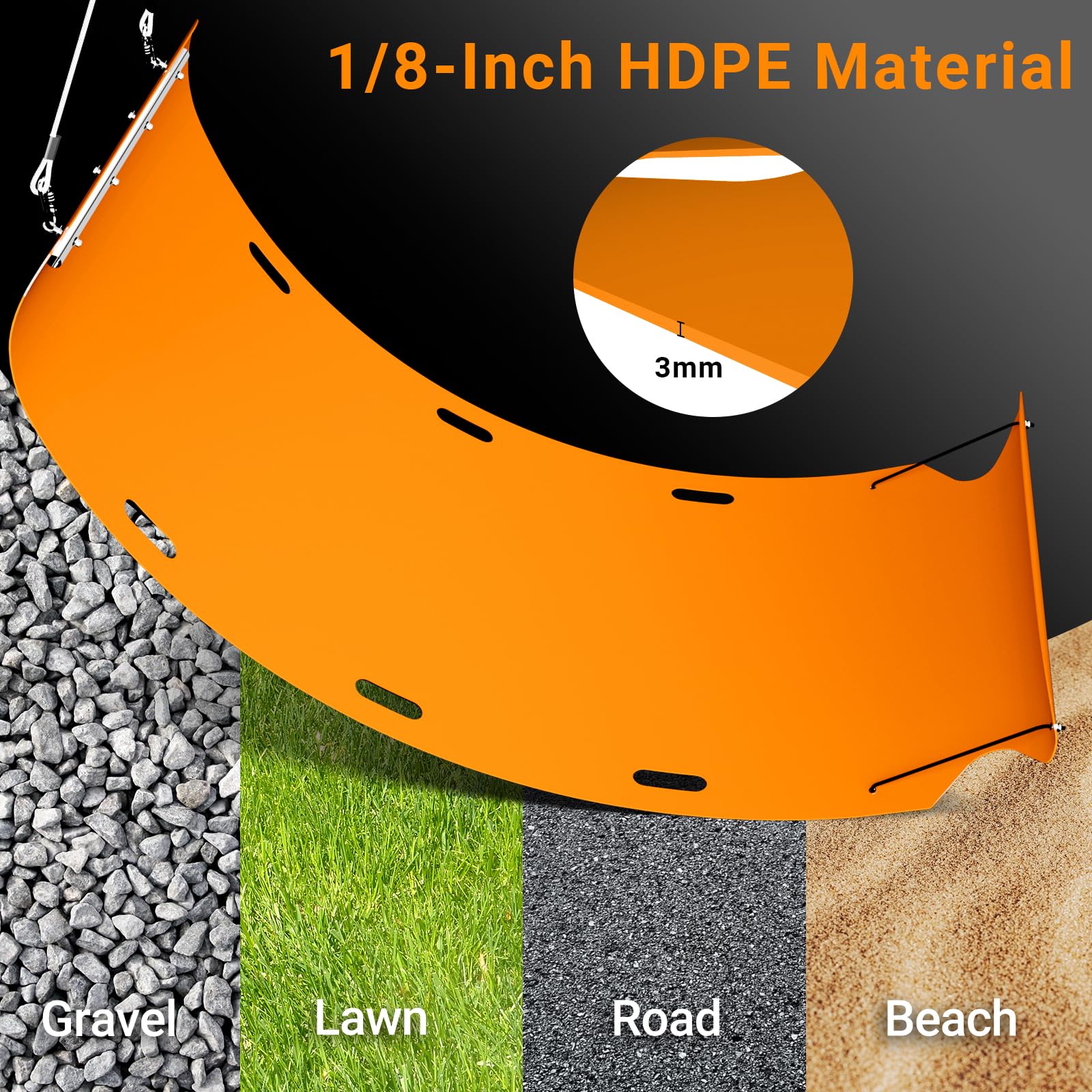 Heavy Duty Yard Drag Sled with Pull Cable & Bar - Professional Grade Yard Mat for Tree Trimming, Leaf Blowing & Home Hauling | Perfect for Transporting Bulky Items, Yard Debris & Landscaping Work