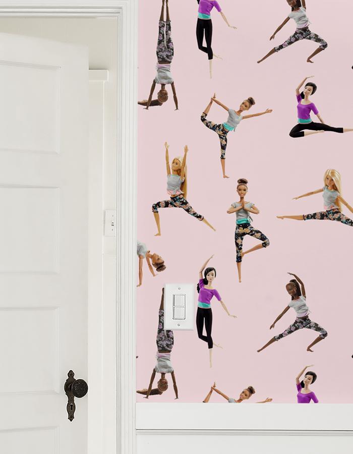 Barbie™ Made to Move™ Pink Wallpaper - Perfect for Kids' Rooms, Playrooms & Nursery Decor