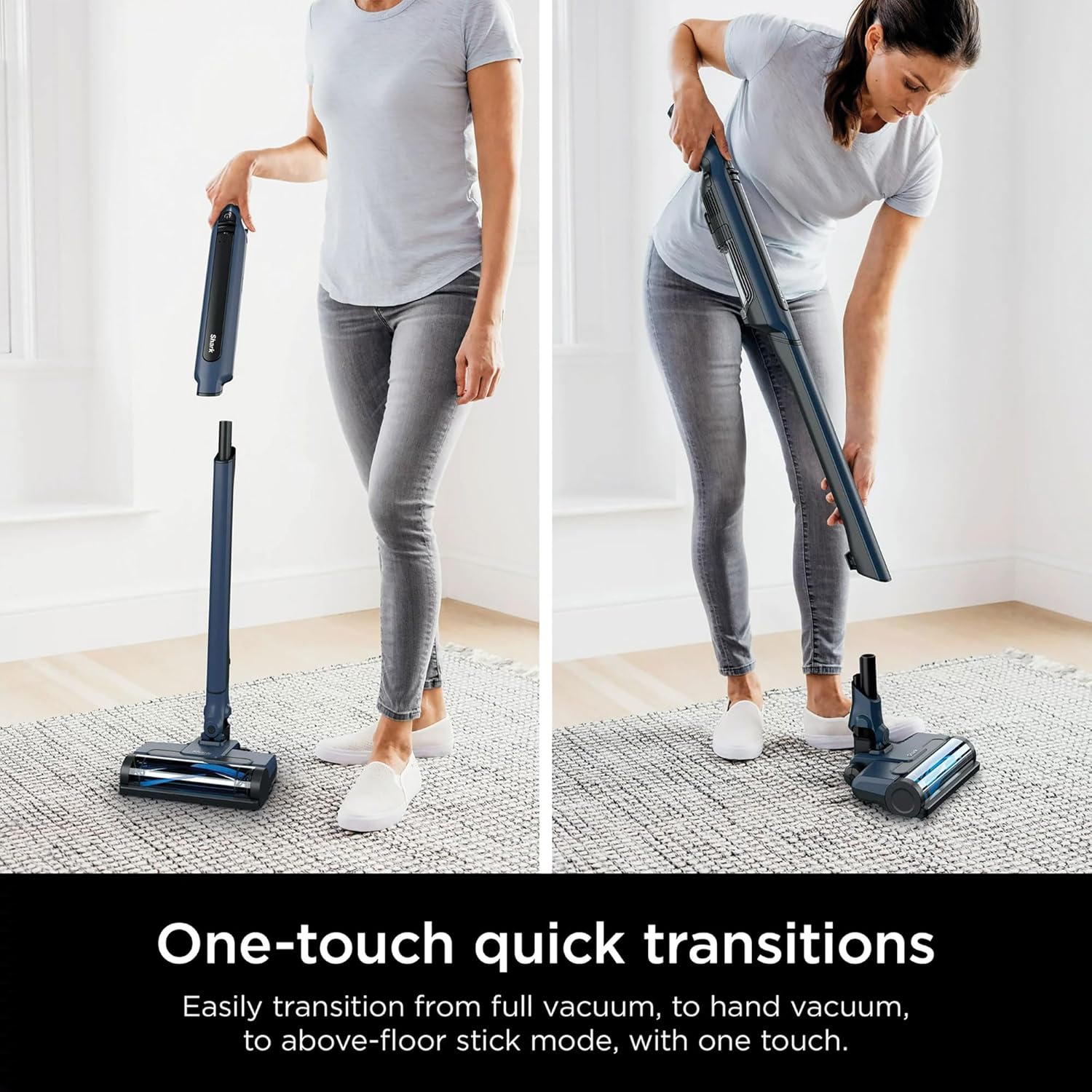 Shark WS640 WANDVAC 3-in-1 Cordless Stick & Handheld Vacuum Combo - Ultra Lightweight, Powerful with Charging Dock & Duster Crevice Tool - Perfect for Hard Floors, Carpets & Stairs Cleaning