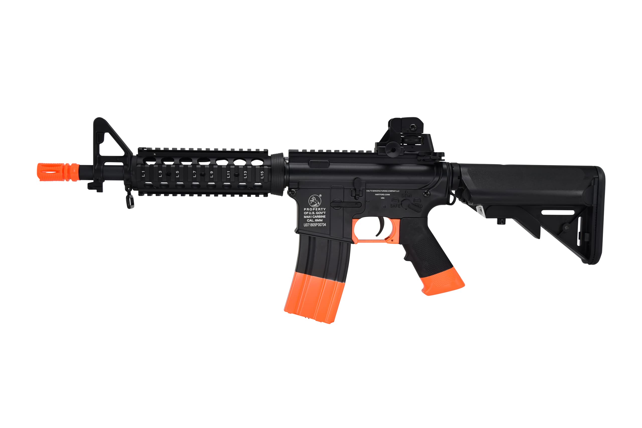 SOFT AIR USA Colt M4 CQB AEG Electric Airsoft Rifle - High Power 453 FPS, Black - Perfect for Tactical Training, Outdoor Games & Military Simulation