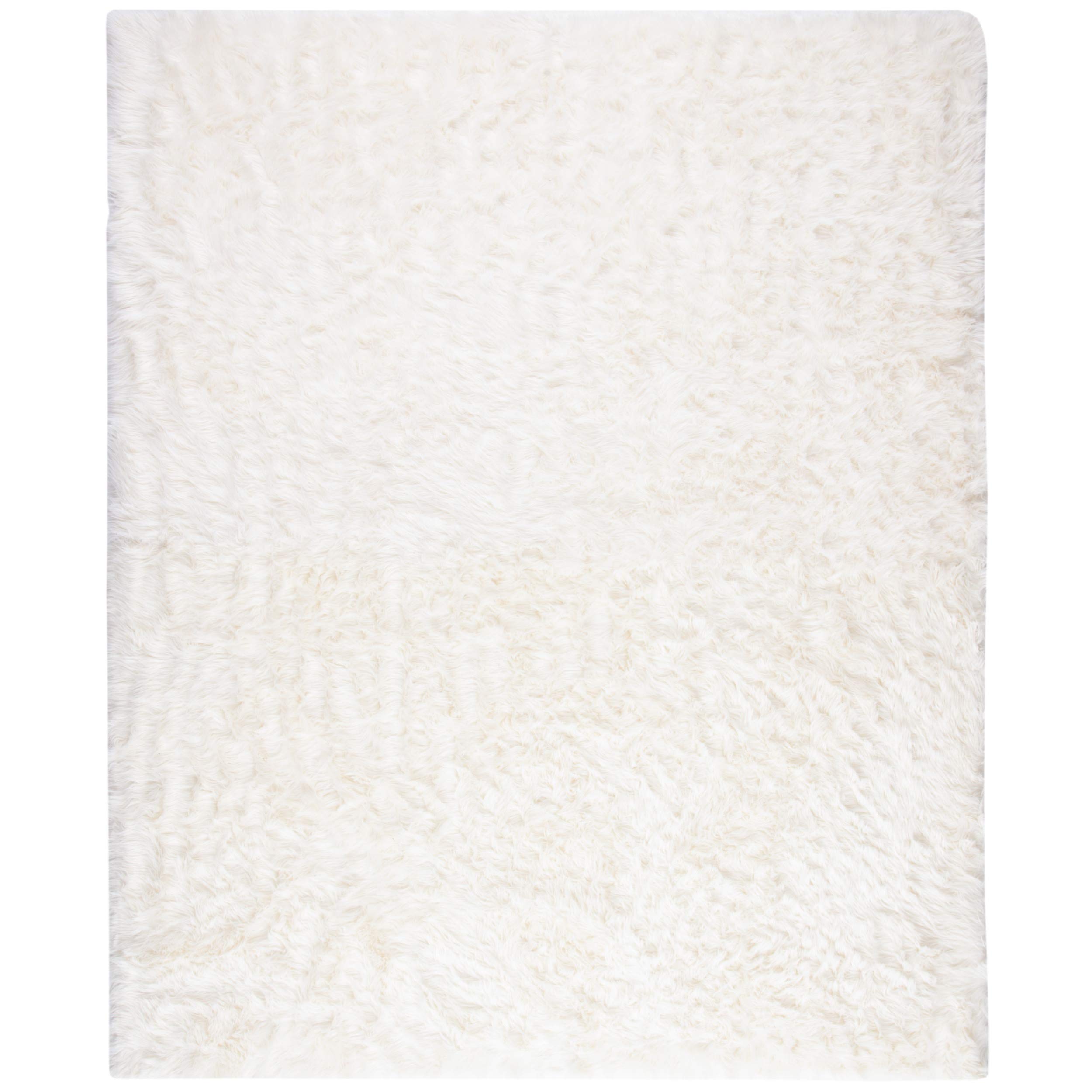 SAFAVIEH Faux Sheepskin Collection 8' x 10' Ivory Area Rug - Ultra Soft 2.35-inch Thick Plush Shag Carpet for Living Room, Bedroom & Cozy Home Decor (Model FSS235A Silken Glam)
