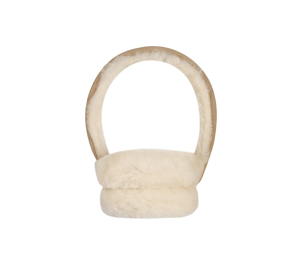 Australian Shepherd® UGG Women's Adjustable Sheepskin Wool Earmuffs - Connie Style - Perfect for Winter Outdoor Activities, Skiing, and Cold Weather Fashion Accessory