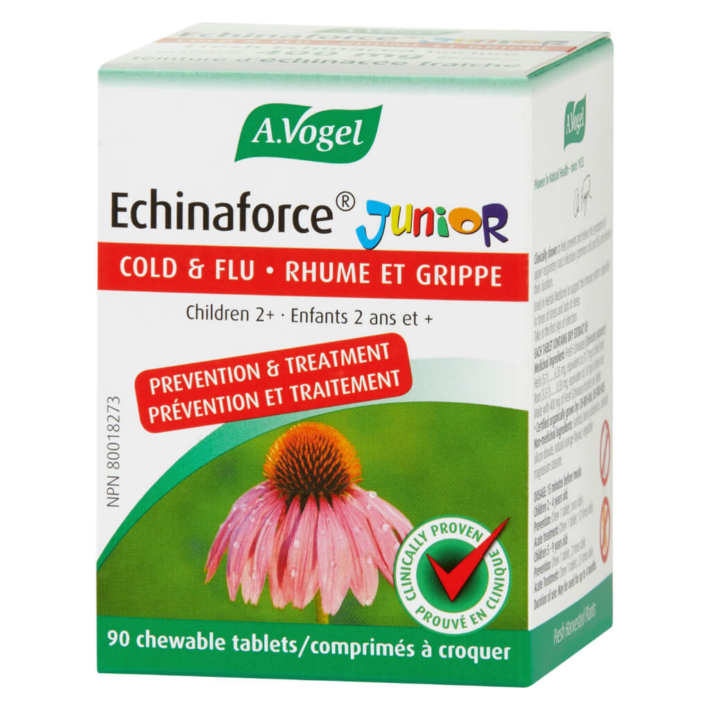 Echinaforce Junior Cold & Flu Chewable Tablets for Kids - Immune Support & Relief - Natural Echinacea Supplement for Children's Health - Perfect for School, Travel & Seasonal Wellness